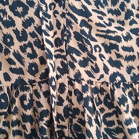 NWOT Missguided Brown Leopard Print Shirt Smock Mini Dress - Picture 11 of 16